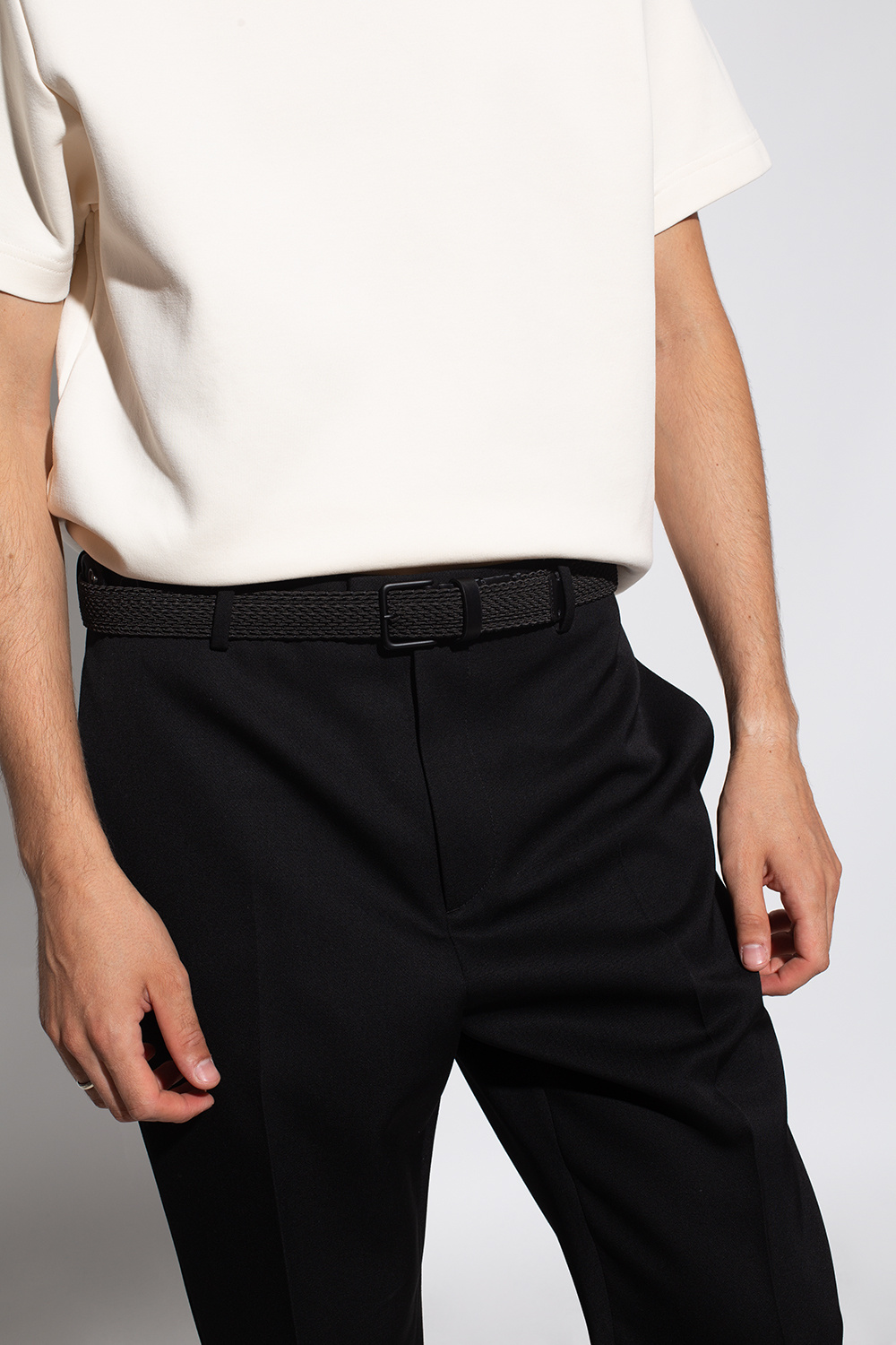 Buy Homme Plissé Issey Miyake Pleats Belt 'Black
